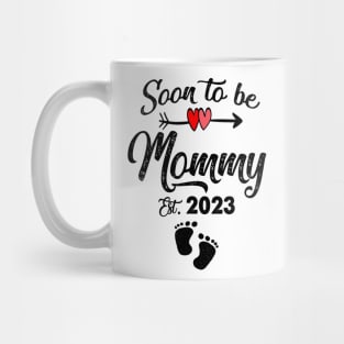 Soon To Be Mommy Est 2023 Floral Mug